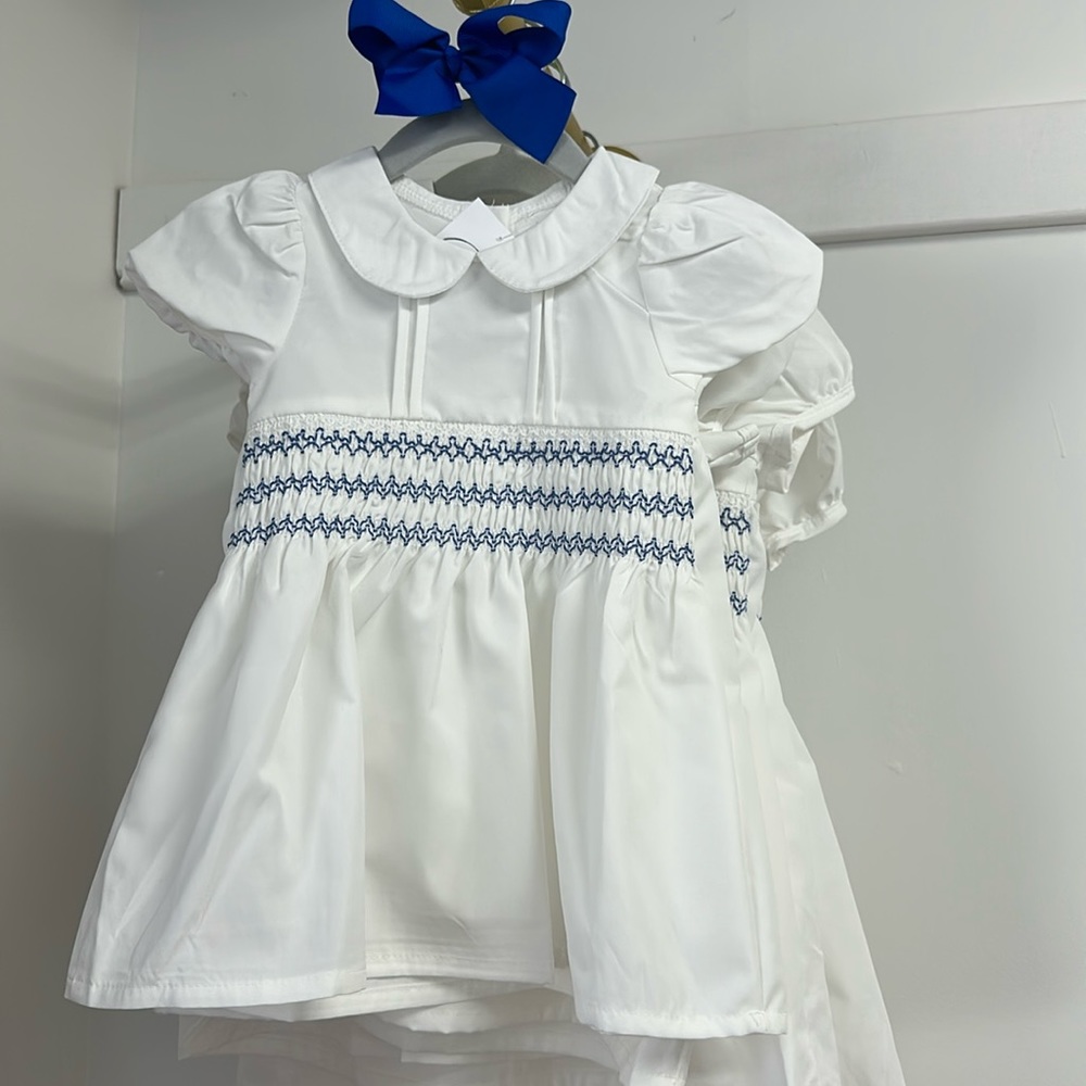 Blue smocked dress